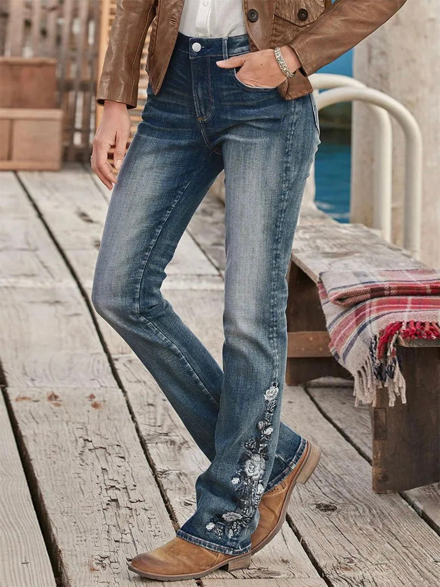 The Sew Floral Jeans-AS main image 0