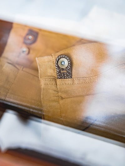 Chaqueta de lona American Vintage para hombre con múltiples bolsillos