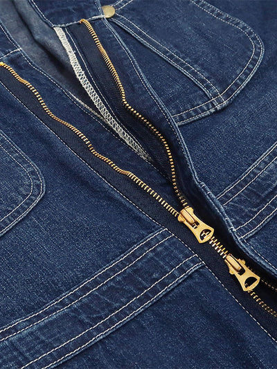 Salopette en denim artisanale