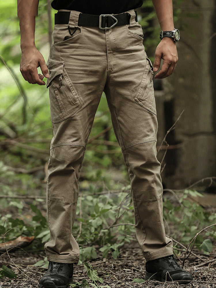 Pantalon tactique d'extérieur à jambes droites et à poches multiples