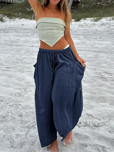 Loose Wide Leg Pants with Deep Pockets