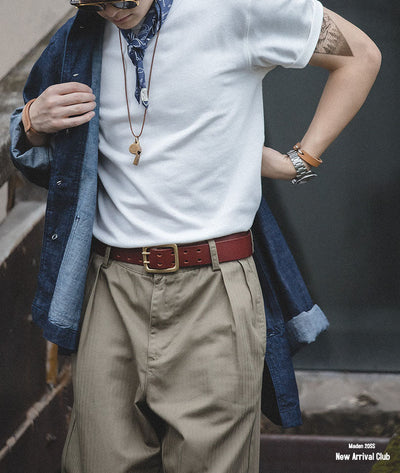 T-shirt classique slim à col rond pour homme