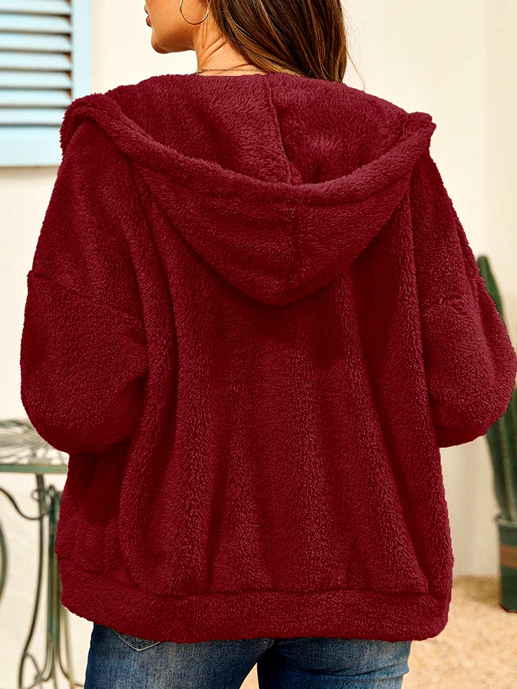 Fleece Oversized Full-Zip Hoodie