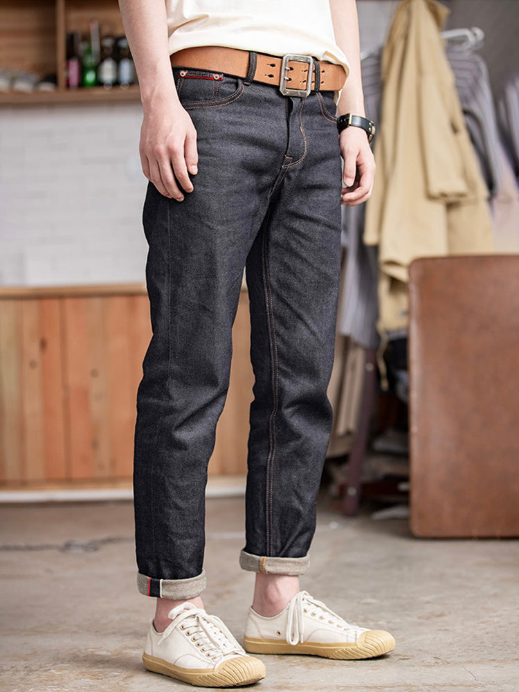 Men's American Retro Style Raw Denim Jeans – Madepants