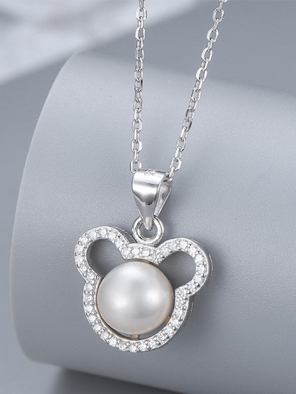S925 Silver Pearl Pendant Necklace
