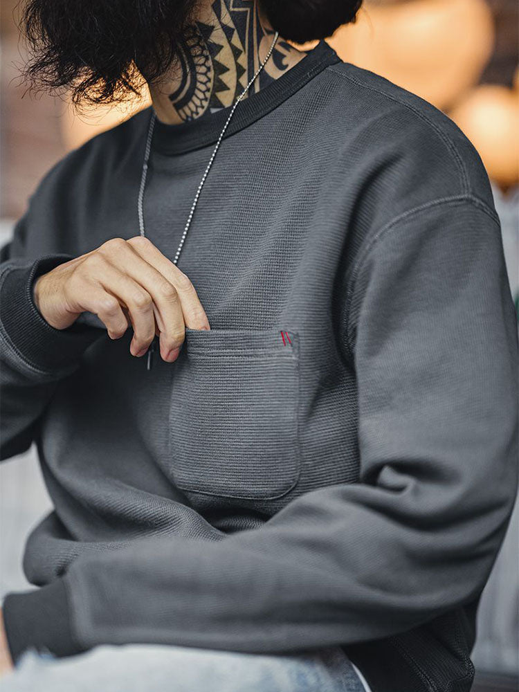 Men's Waffle Knit Sweatshirt