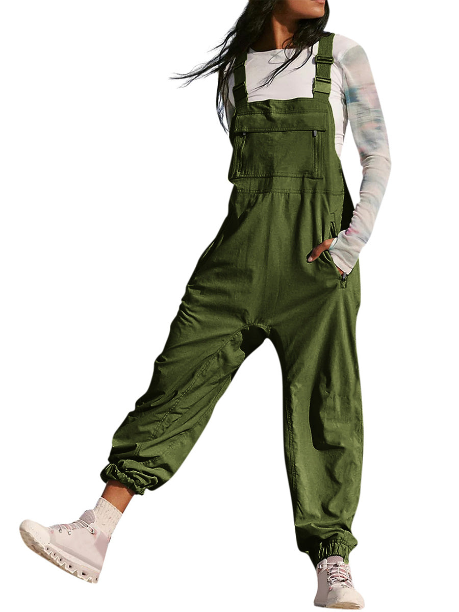 Salopette cargo pour femme avec poches zippées