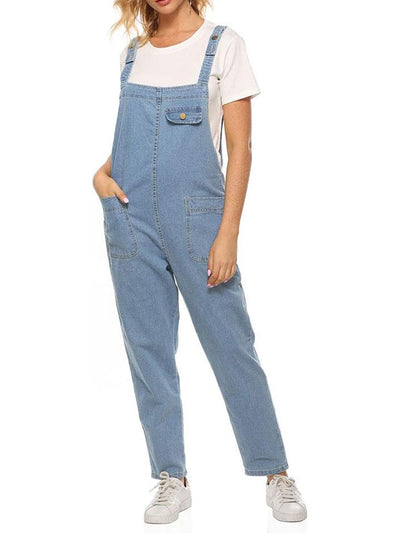 Salopette ample décontractée en denim pour femme
