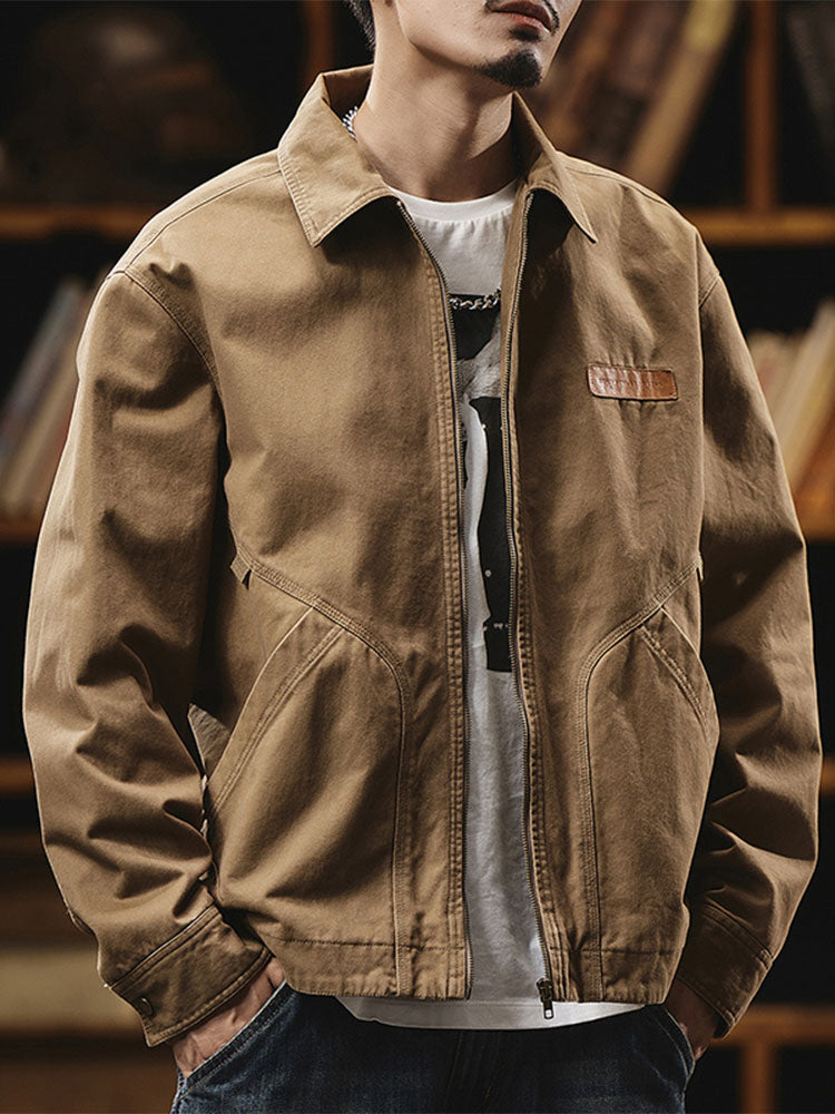 Men's Vintage-Inspired Casual Workwear Jacket