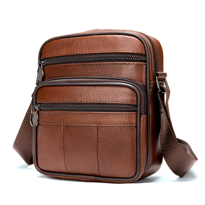 Bolso bandolera de piel de vacuno de primera flor para hombre