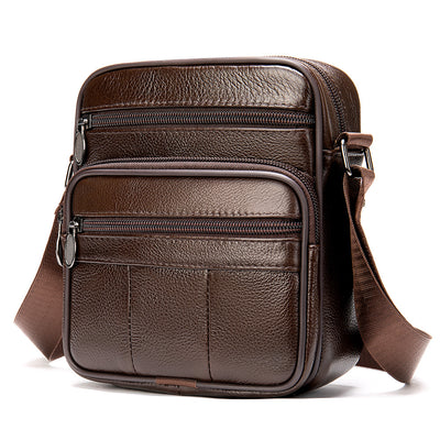 Men's First-grain Cowhide Shoulder Crossbody Bag