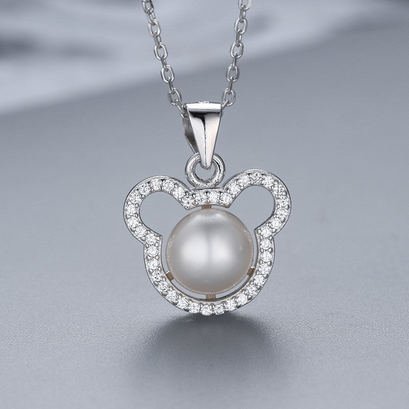 S925 Silver Pearl Pendant Necklace
