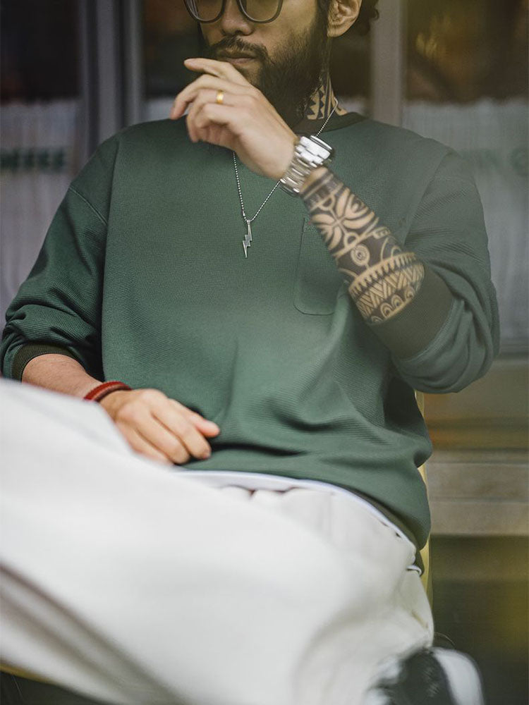 Men's Waffle Knit Sweatshirt