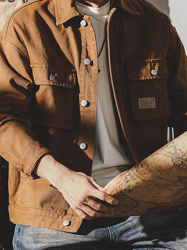 Men's American Vintage-Inspired Cargo Jacket