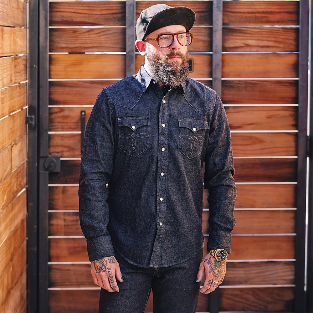 Slim Fit Denim Western Shirt – Madepants