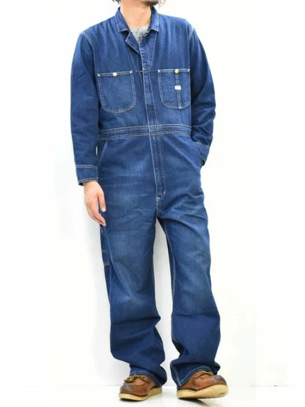 Madepants Artisan Denim Coveralls Men's Zip Long Sleeve Jumpsuits