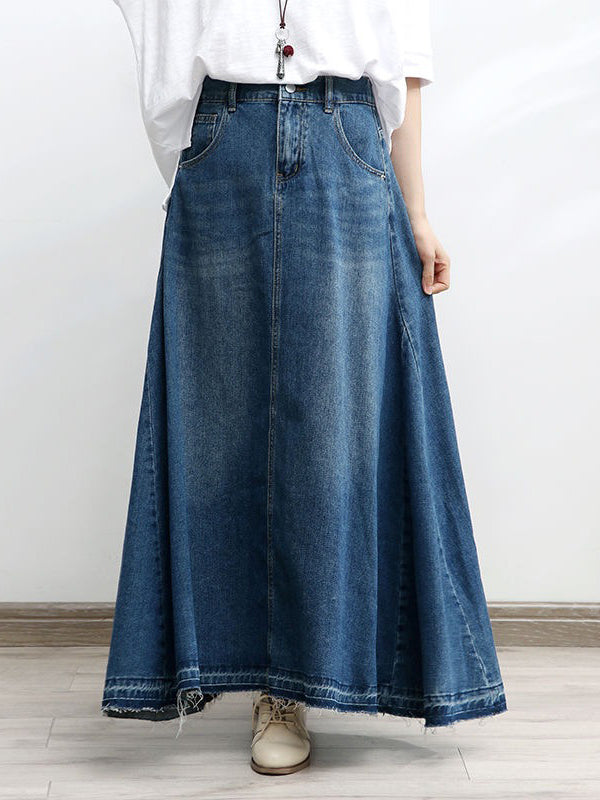 Robe longue ample en jean d'inspiration vintage