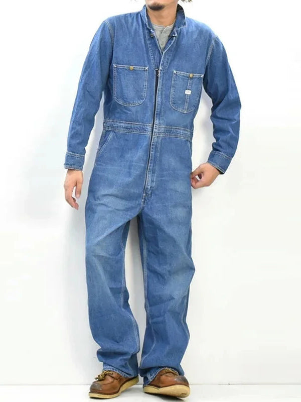 Madepants Artisan Denim Coveralls Men's Zip Long Sleeve Jumpsuits