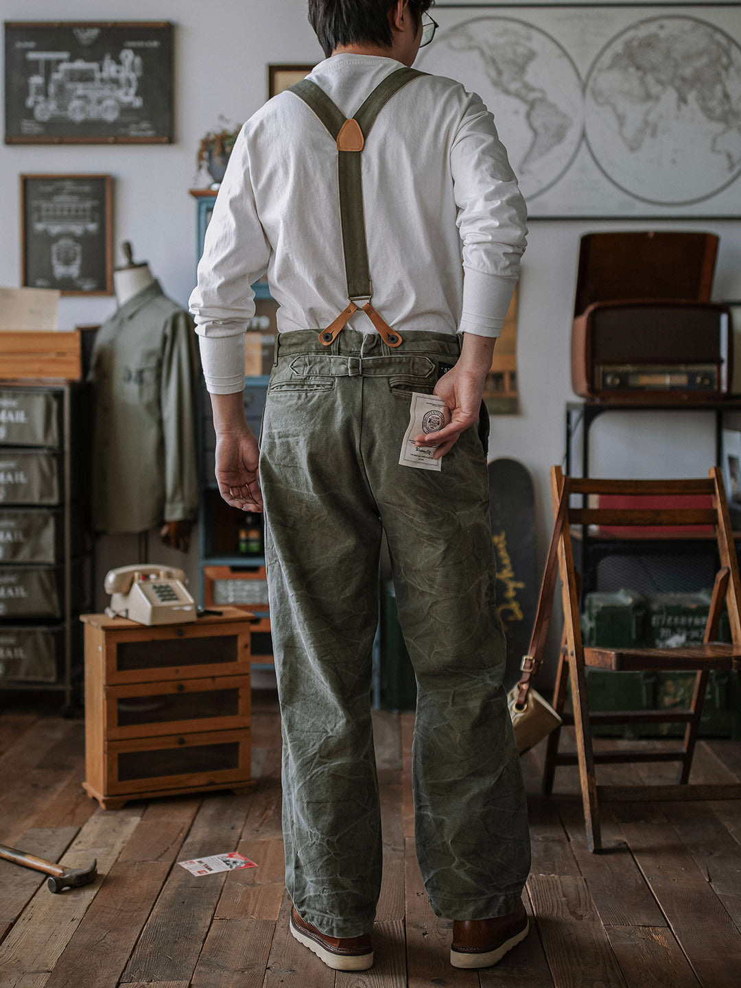 15oz Heavyweight Canvas Trousers with Suspenders – Madepants
