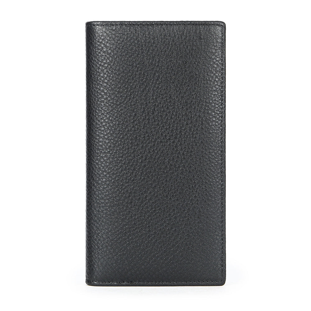 Men's Vintage-Inspired Crazy Horse Leather Long Wallet