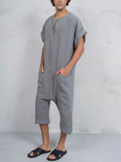 Men's Short Sleeve Jumpsuit