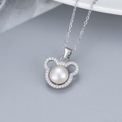 S925 Silver Pearl Pendant Necklace