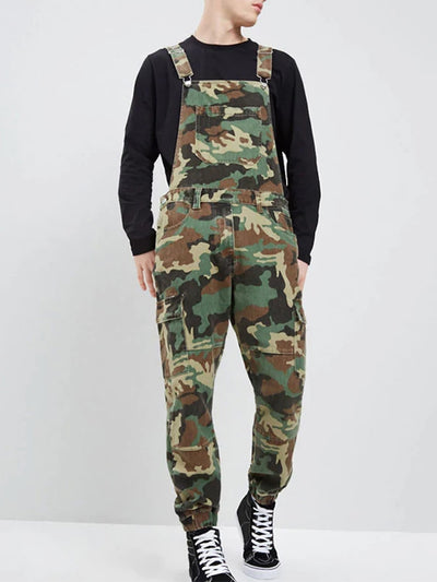 Men's Slim Fit Camouflage Overalls