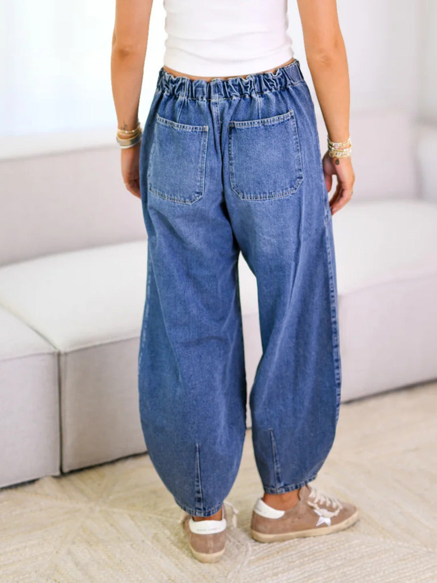 Women's Relaxed Fit Drawstring Denim Pants – Madepants