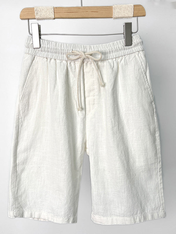 Men's Casual Cotton and Linen Shorts