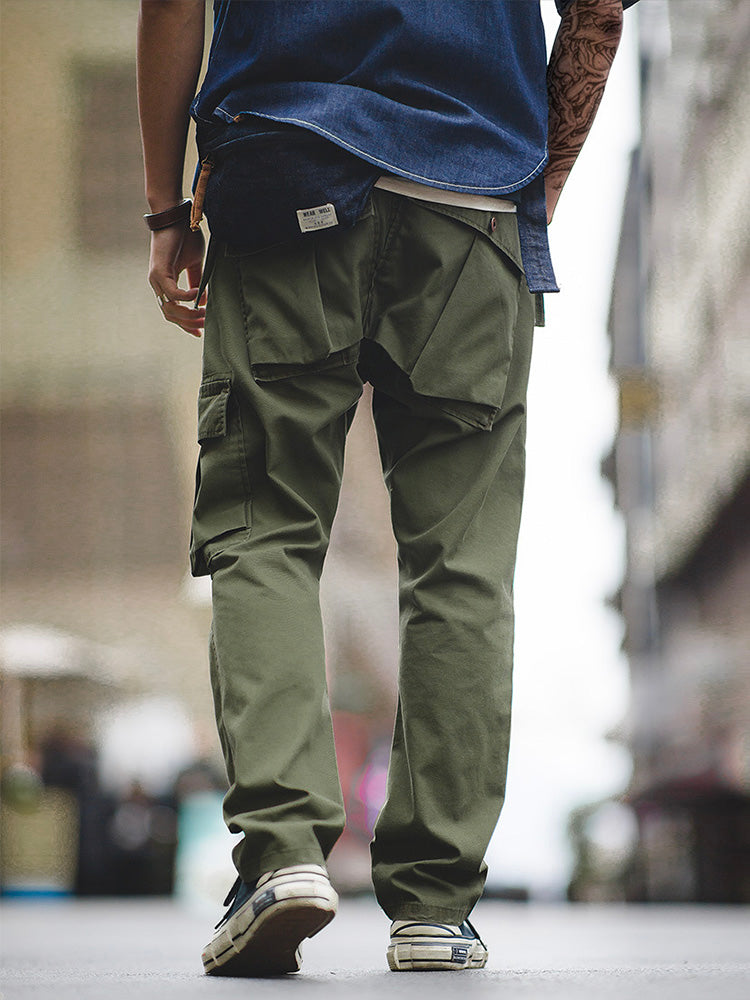 Pantalones cargo para hombre con bolsillos asimétricos exclusivos