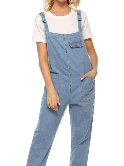 Salopette ample décontractée en denim pour femme