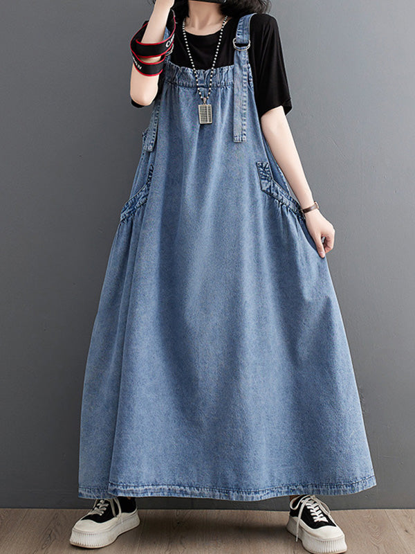 Women's Loose Fit Denim Overall Dress – Madepants