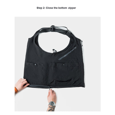 Madden Tooling Multi-Pocket Sleeveless Vest Satchel Bag Dual-purpose Jacket