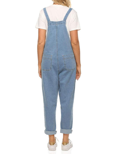 Salopette ample décontractée en denim pour femme