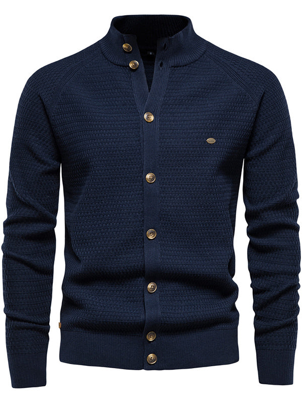 Pull cardigan tricoté pour homme 