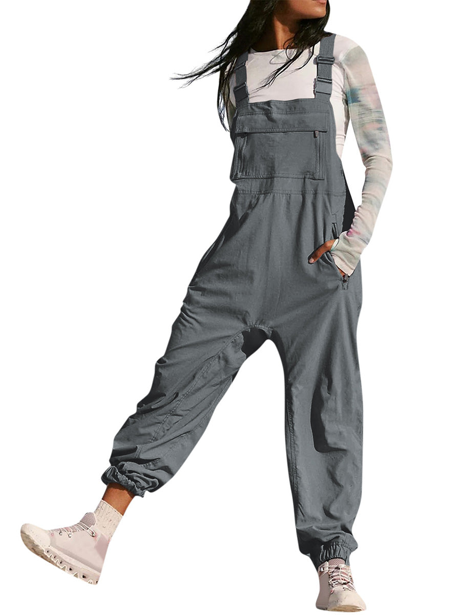Women's Cargo Overalls With Zippered Pockets – Madepants