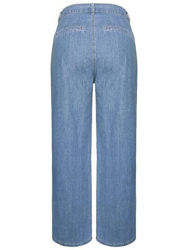 Vintage-Inspired Loose Fit High Waist Jeans