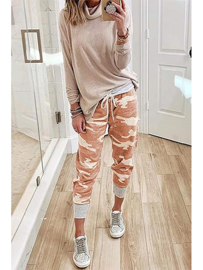 Cozy Camo Drawstring Jogger Pants