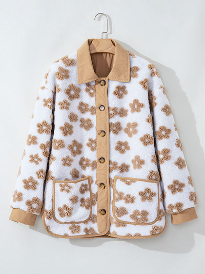 Chemisier à col noué et imprimé floral bohème