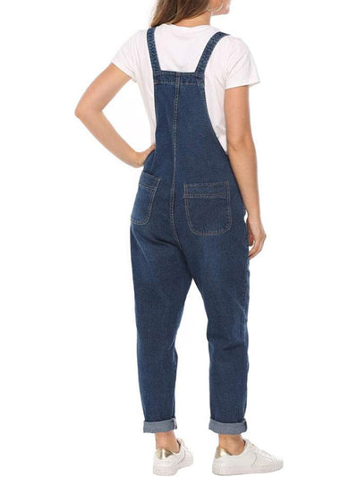 Salopette ample décontractée en denim pour femme