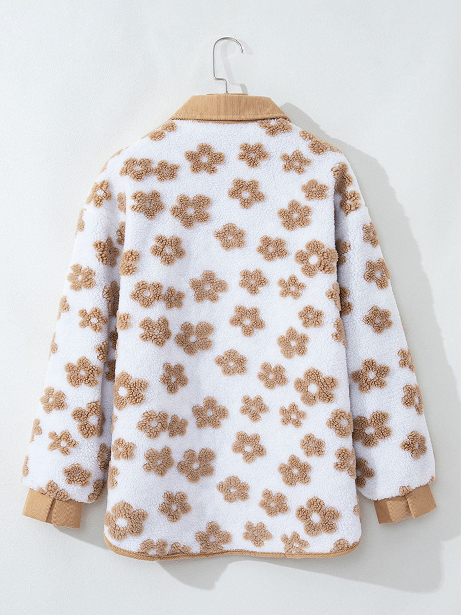 Chemisier à col noué et imprimé floral bohème