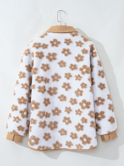 Chemisier à col noué et imprimé floral bohème
