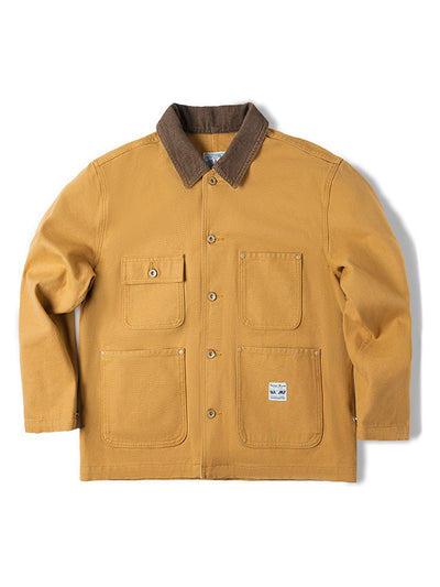 Men's American Vintage-Inspired Canvas Jacket Multi Pocket Cargo Jacket