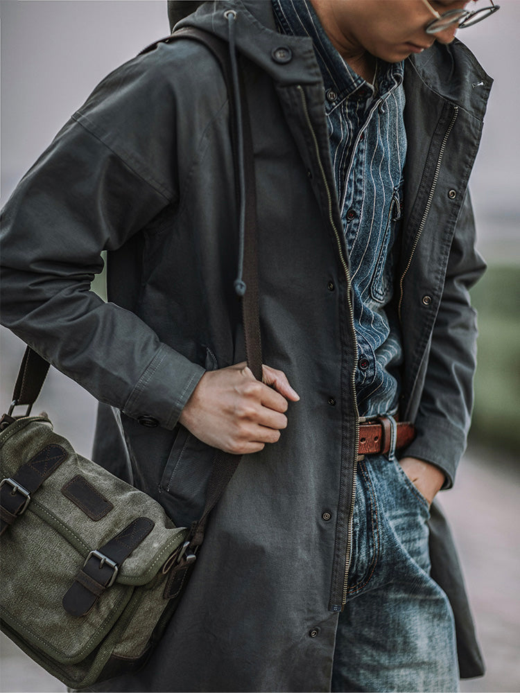 Amazon.com: MADEPANTS Men's Fishtail Hooded Parka Jacket M51