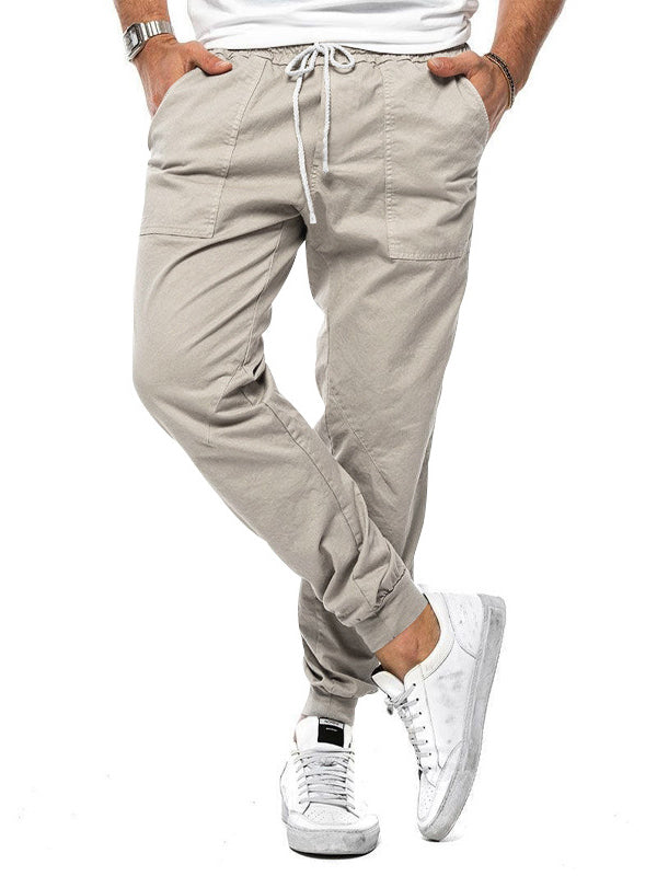 Men's Drawstring Elastic Waist Casual Pants