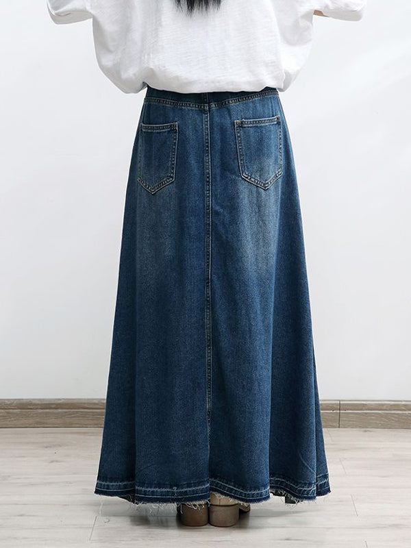 Robe longue ample en jean d'inspiration vintage