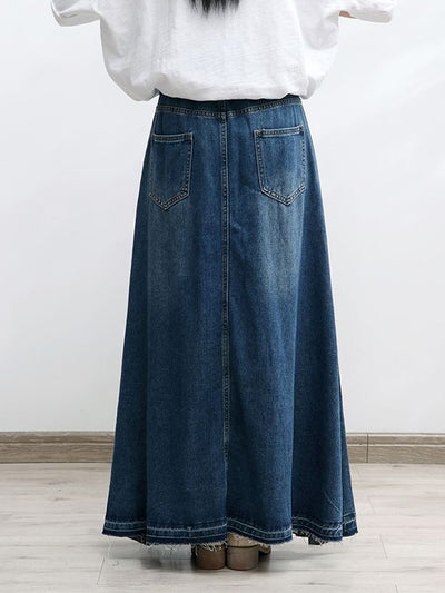 Robe longue ample en jean d'inspiration vintage