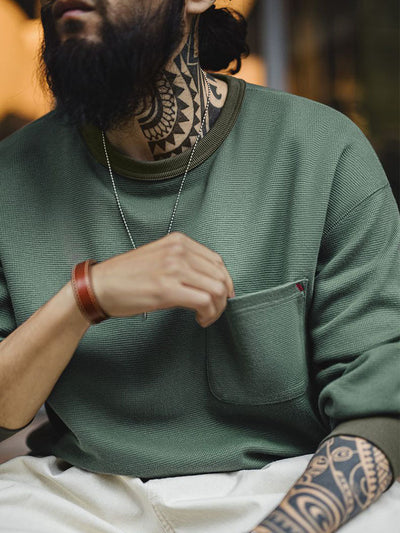 Men's Waffle Knit Sweatshirt