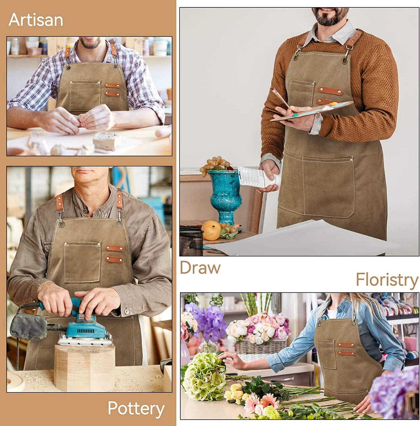 Durable Canvas Stain Resistant Apron Workwear