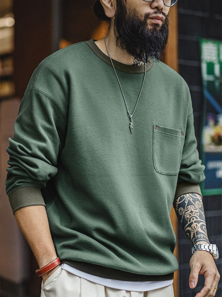 Men's Waffle Knit Sweatshirt